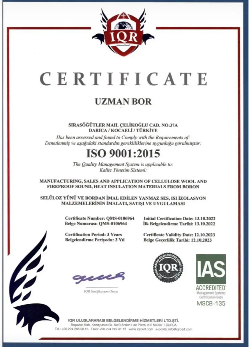 ISO 9001 Uluslararası Kalite Standartları